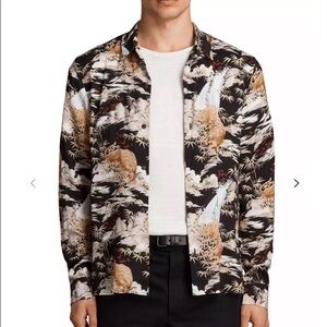 All Saints Sumatra Slim Fit Button Down Long Sleeve Shirt
